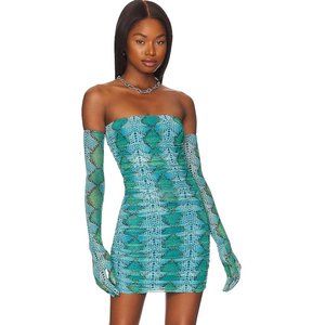 AFRM Danni Mini Dress & Gloves NWT